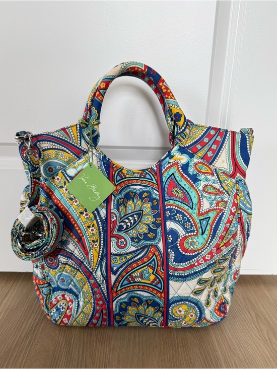 Vera Bradley Handbags - Vera Bradley Paisley Quilted Tote in Red, Blue, Yellow & Green